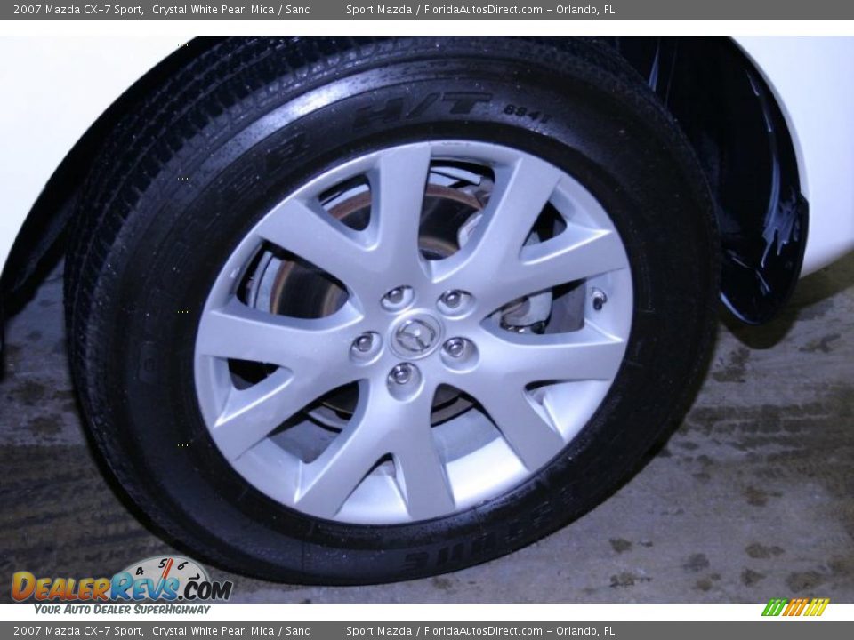 2007 Mazda CX-7 Sport Crystal White Pearl Mica / Sand Photo #31