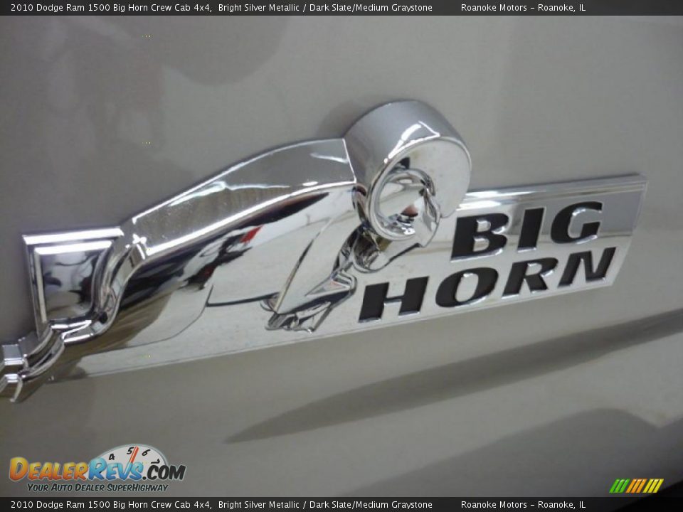 2010 Dodge Ram 1500 Big Horn Crew Cab 4x4 Bright Silver Metallic / Dark Slate/Medium Graystone Photo #10