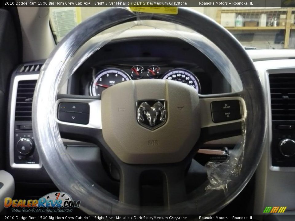 2010 Dodge Ram 1500 Big Horn Crew Cab 4x4 Bright Silver Metallic / Dark Slate/Medium Graystone Photo #14