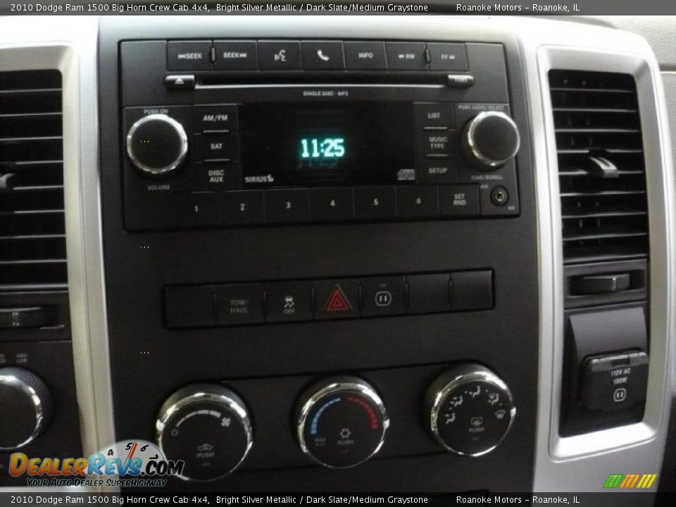 2010 Dodge Ram 1500 Big Horn Crew Cab 4x4 Bright Silver Metallic / Dark Slate/Medium Graystone Photo #15