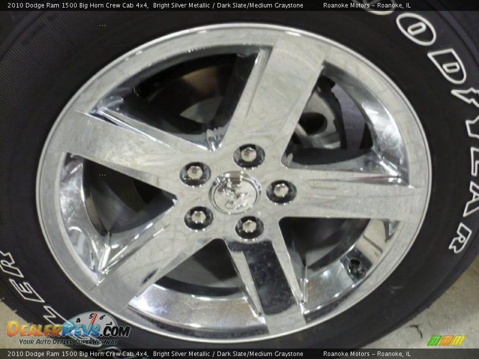 2010 Dodge Ram 1500 Big Horn Crew Cab 4x4 Bright Silver Metallic / Dark Slate/Medium Graystone Photo #19