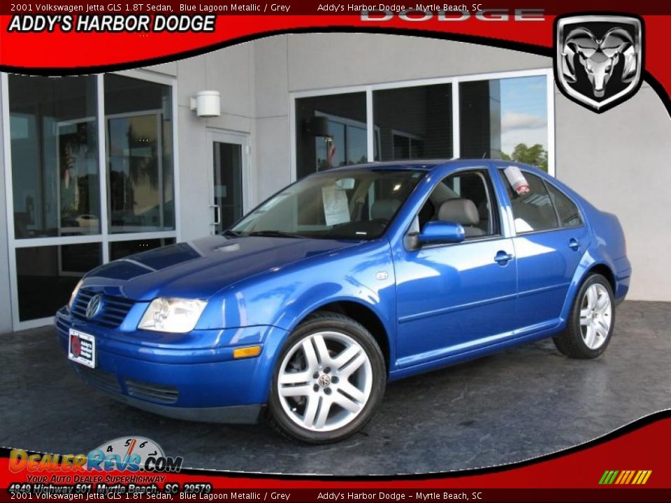 2001 Volkswagen Jetta GLS 1.8T Sedan Blue Lagoon Metallic / Grey Photo #1