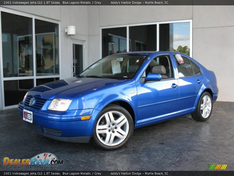 2001 Volkswagen Jetta GLS 1.8T Sedan Blue Lagoon Metallic / Grey Photo #2
