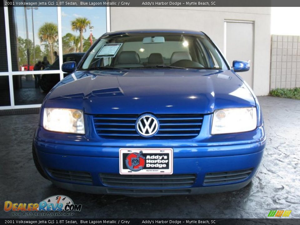 2001 Volkswagen Jetta GLS 1.8T Sedan Blue Lagoon Metallic / Grey Photo #3