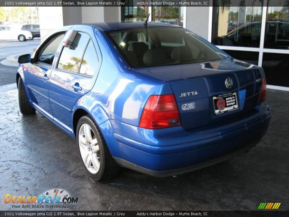 2001 Volkswagen Jetta GLS 1.8T Sedan Blue Lagoon Metallic / Grey Photo #7
