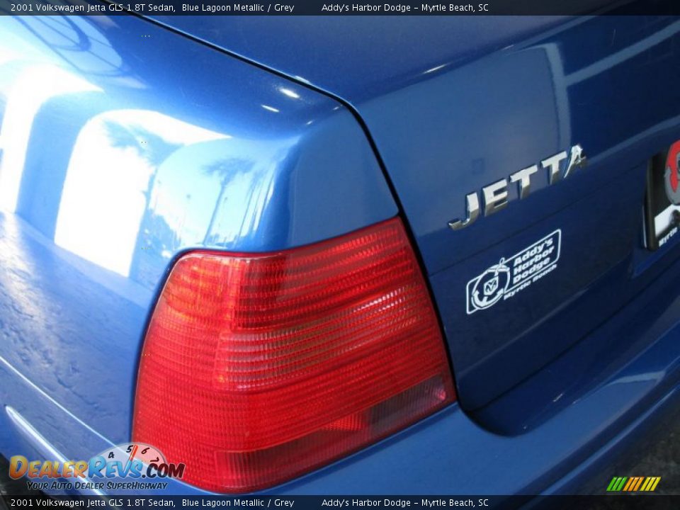 2001 Volkswagen Jetta GLS 1.8T Sedan Blue Lagoon Metallic / Grey Photo #8
