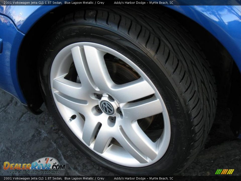 2001 Volkswagen Jetta GLS 1.8T Sedan Blue Lagoon Metallic / Grey Photo #9