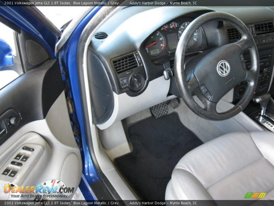 2001 Volkswagen Jetta GLS 1.8T Sedan Blue Lagoon Metallic / Grey Photo #11