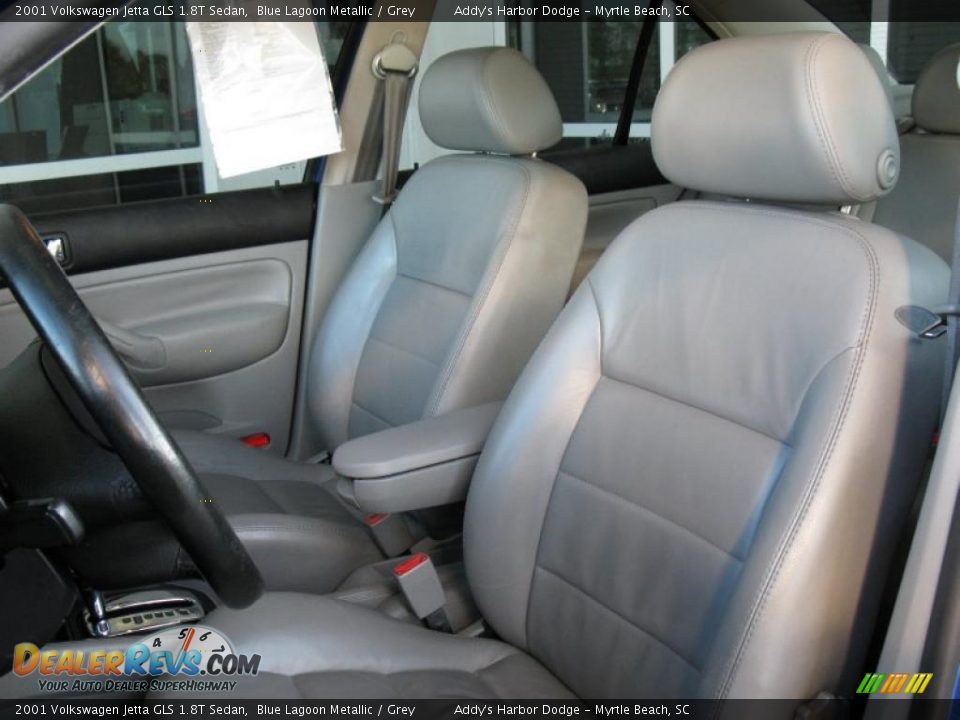 2001 Volkswagen Jetta GLS 1.8T Sedan Blue Lagoon Metallic / Grey Photo #12