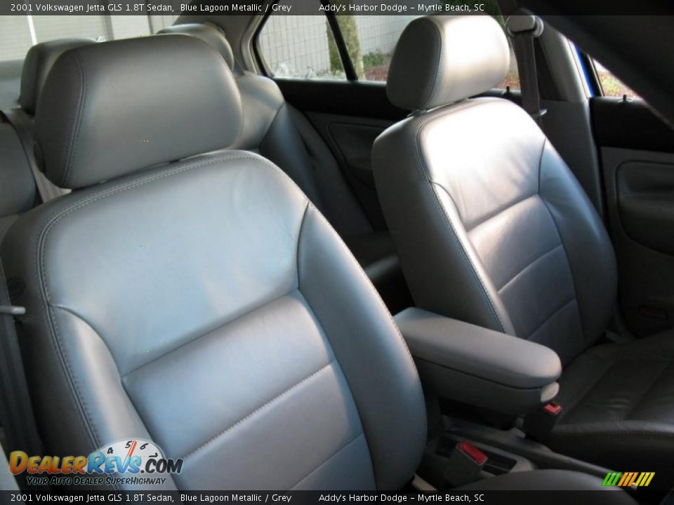 2001 Volkswagen Jetta GLS 1.8T Sedan Blue Lagoon Metallic / Grey Photo #15