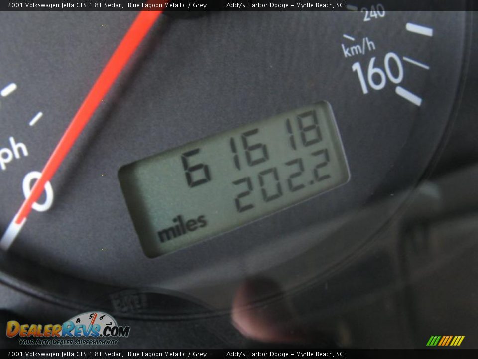 2001 Volkswagen Jetta GLS 1.8T Sedan Blue Lagoon Metallic / Grey Photo #21