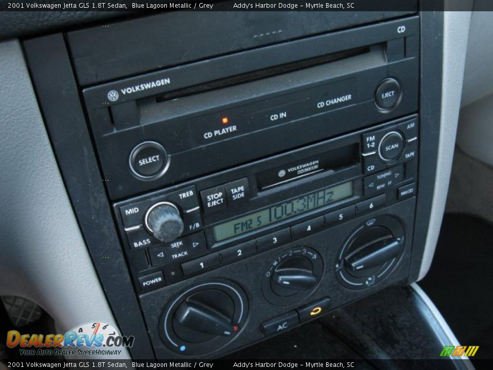 2001 Volkswagen Jetta GLS 1.8T Sedan Blue Lagoon Metallic / Grey Photo #22