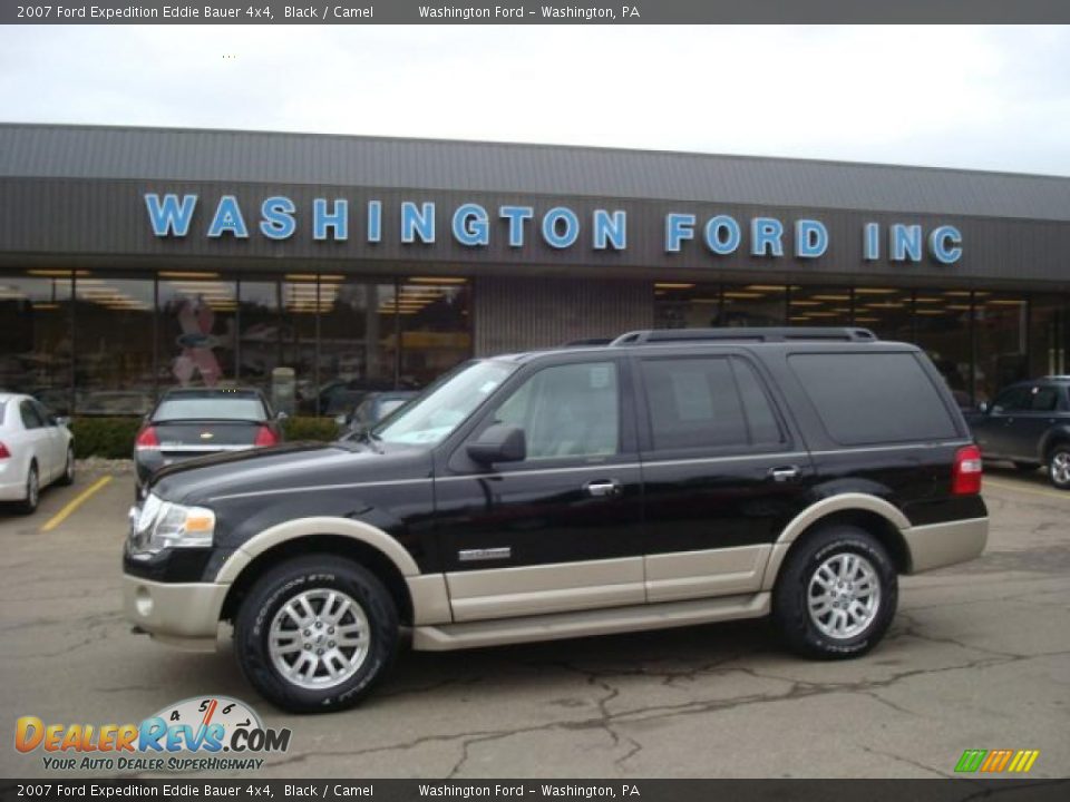 2007 Ford Expedition Eddie Bauer 4x4 Black / Camel Photo #1