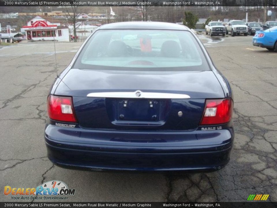 2000 Mercury Sable LS Premium Sedan Medium Royal Blue Metallic / Medium Graphite Photo #3