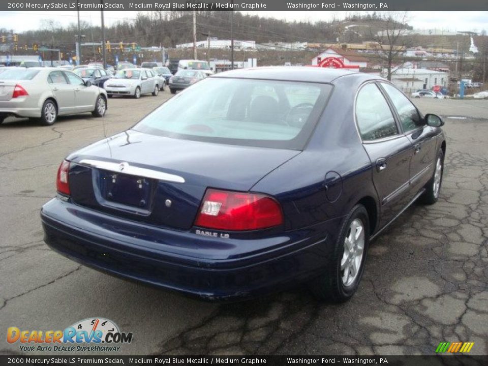 2000 Mercury Sable LS Premium Sedan Medium Royal Blue Metallic / Medium Graphite Photo #4