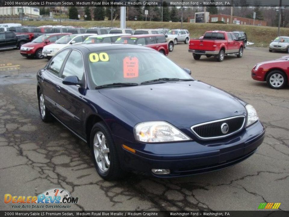 2000 Mercury Sable LS Premium Sedan Medium Royal Blue Metallic / Medium Graphite Photo #6