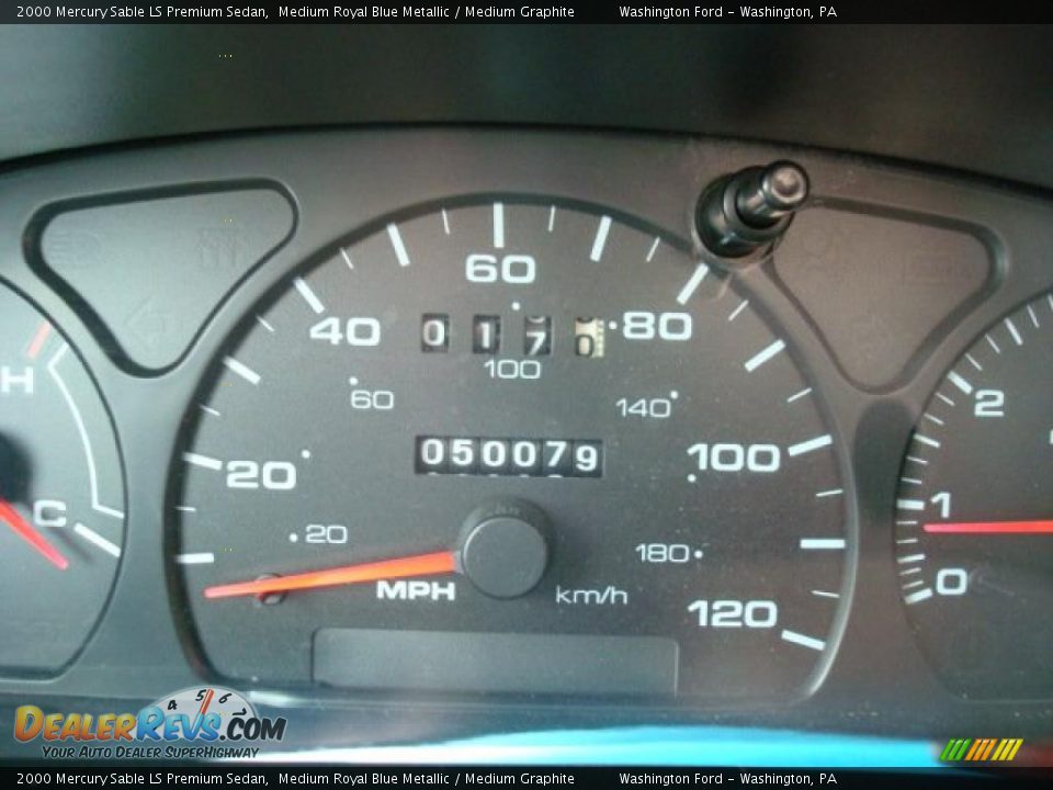 2000 Mercury Sable LS Premium Sedan Medium Royal Blue Metallic / Medium Graphite Photo #20