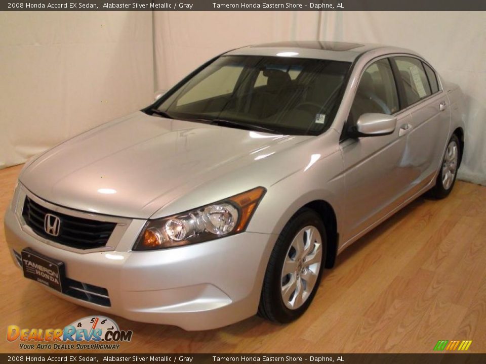 2008 Honda Accord EX Sedan Alabaster Silver Metallic / Gray Photo #6