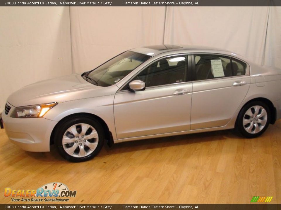 2008 Honda Accord EX Sedan Alabaster Silver Metallic / Gray Photo #7