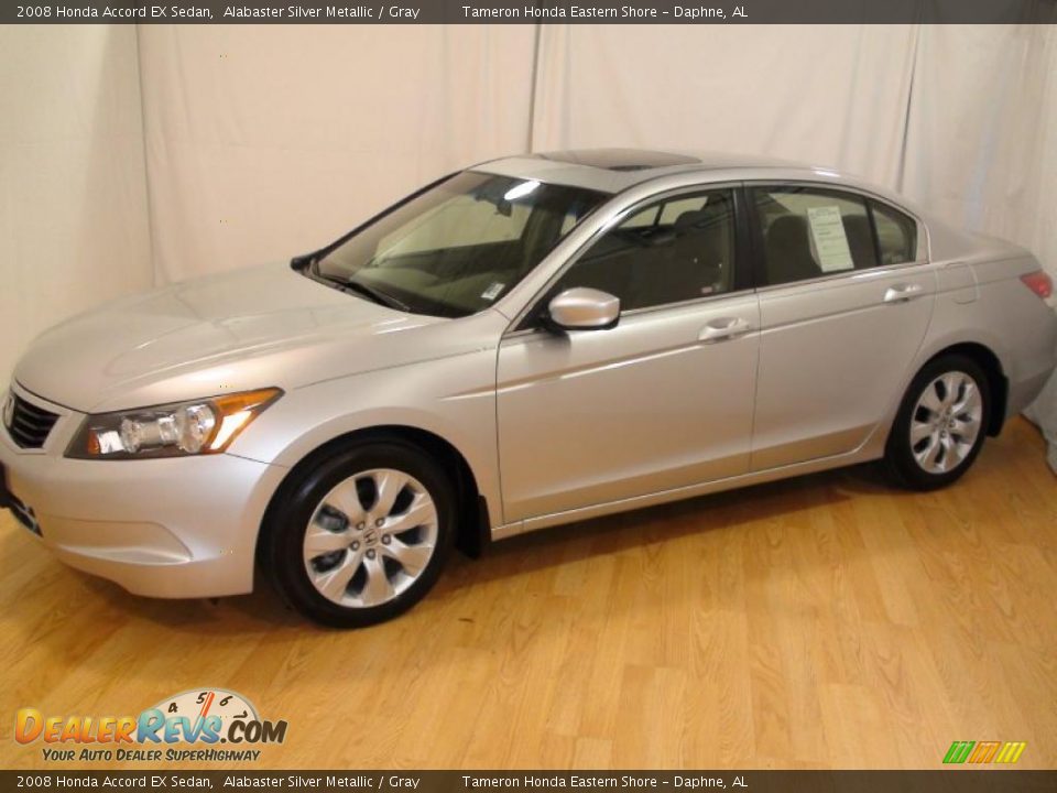 2008 Honda Accord EX Sedan Alabaster Silver Metallic / Gray Photo #8