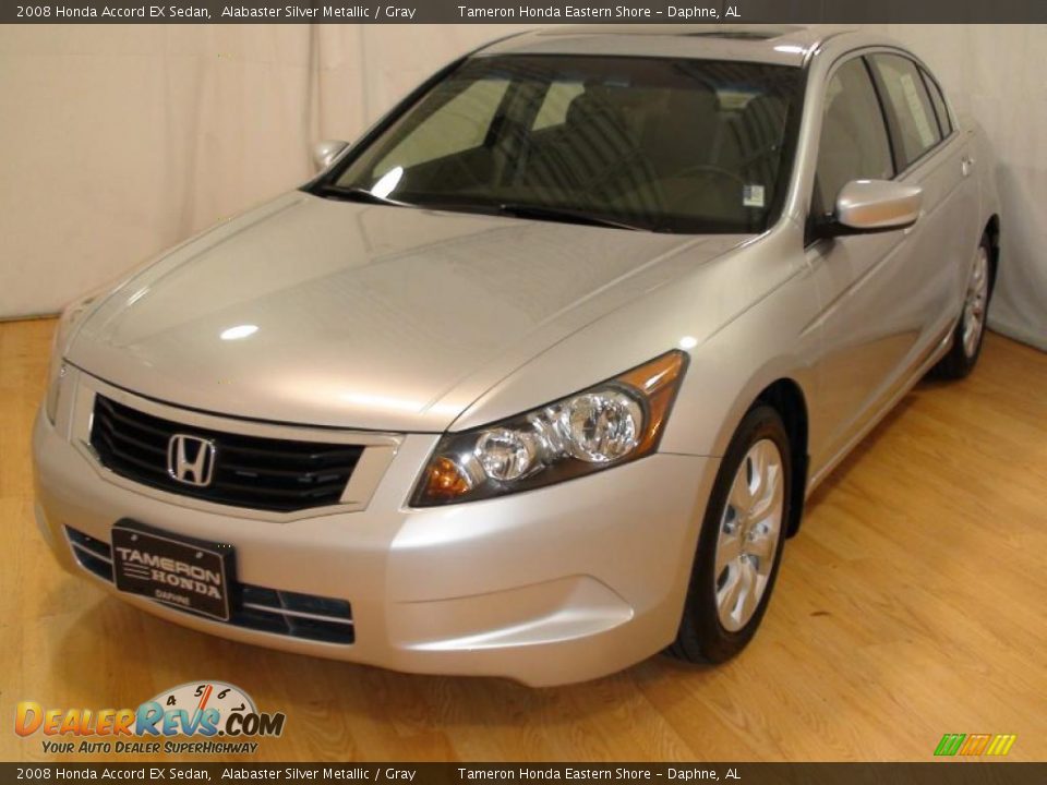 2008 Honda Accord EX Sedan Alabaster Silver Metallic / Gray Photo #10
