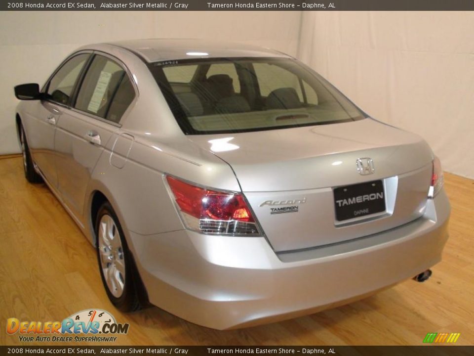 2008 Honda Accord EX Sedan Alabaster Silver Metallic / Gray Photo #11