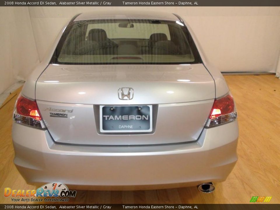 2008 Honda Accord EX Sedan Alabaster Silver Metallic / Gray Photo #12