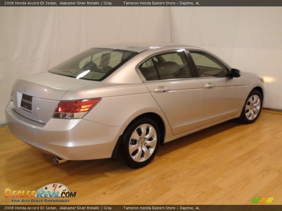 2008 Honda Accord EX Sedan Alabaster Silver Metallic / Gray Photo #13