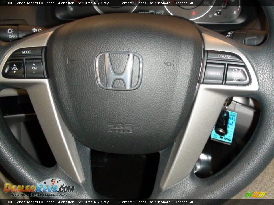 2008 Honda Accord EX Sedan Alabaster Silver Metallic / Gray Photo #15