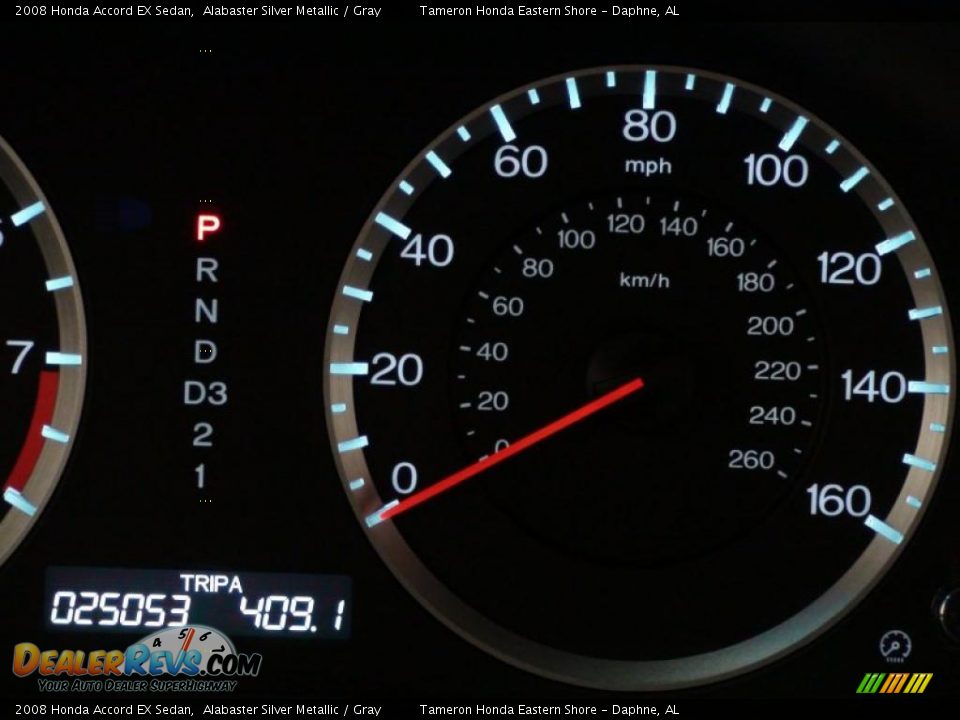 2008 Honda Accord EX Sedan Alabaster Silver Metallic / Gray Photo #16