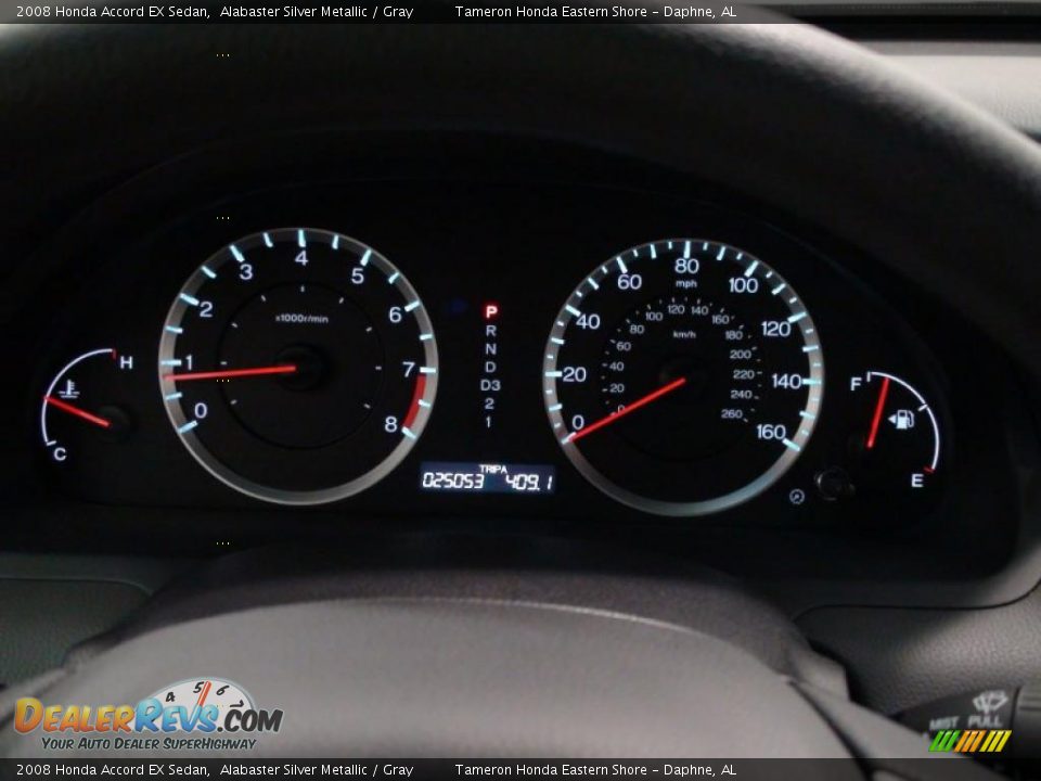 2008 Honda Accord EX Sedan Alabaster Silver Metallic / Gray Photo #17
