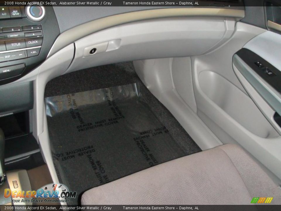 2008 Honda Accord EX Sedan Alabaster Silver Metallic / Gray Photo #22