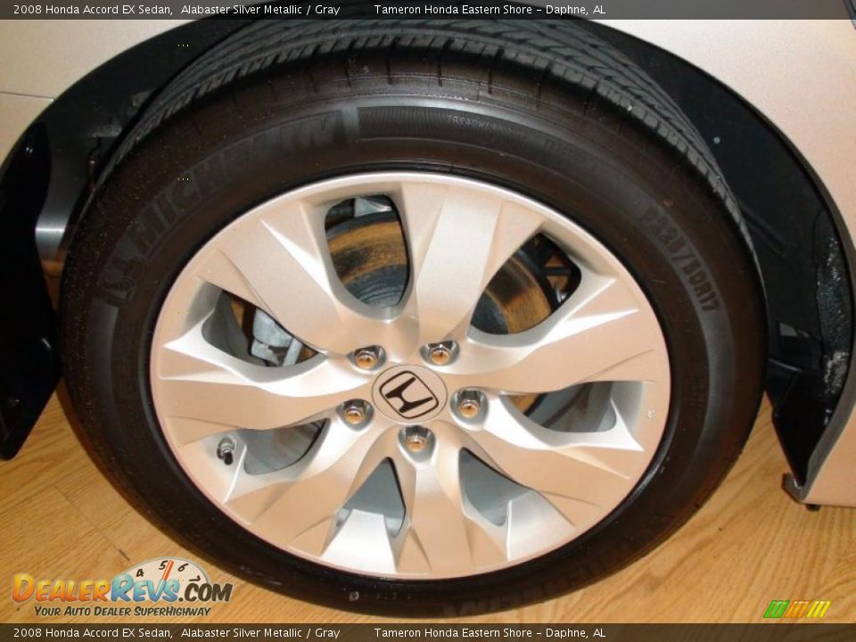 2008 Honda Accord EX Sedan Alabaster Silver Metallic / Gray Photo #30