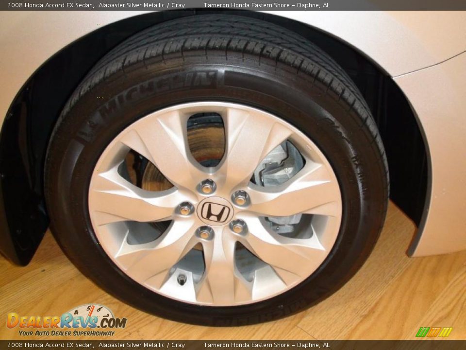 2008 Honda Accord EX Sedan Alabaster Silver Metallic / Gray Photo #31