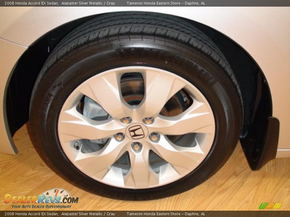 2008 Honda Accord EX Sedan Alabaster Silver Metallic / Gray Photo #32