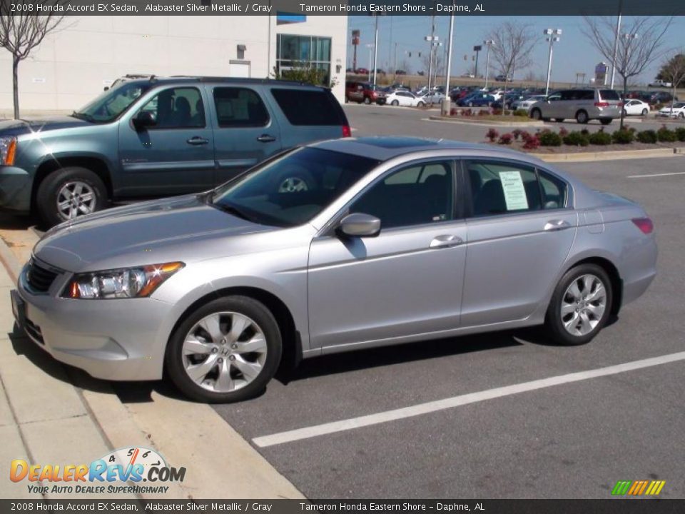 2008 Honda Accord EX Sedan Alabaster Silver Metallic / Gray Photo #34
