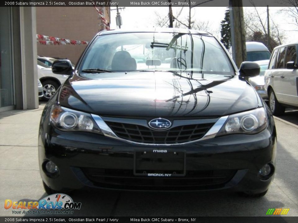 2008 Subaru Impreza 2.5i Sedan Obsidian Black Pearl / Ivory Photo #2