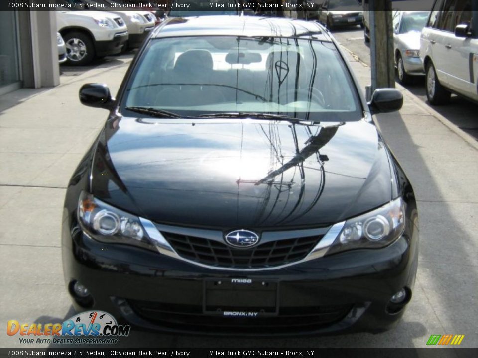 2008 Subaru Impreza 2.5i Sedan Obsidian Black Pearl / Ivory Photo #3