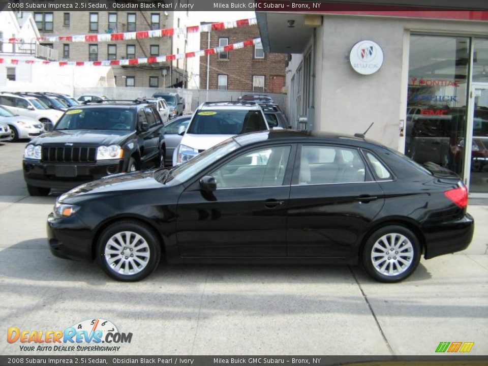 2008 Subaru Impreza 2.5i Sedan Obsidian Black Pearl / Ivory Photo #4
