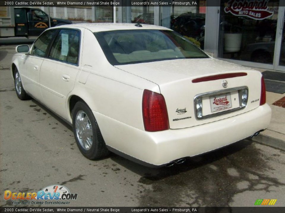 2003 Cadillac DeVille Sedan White Diamond / Neutral Shale Beige Photo #3