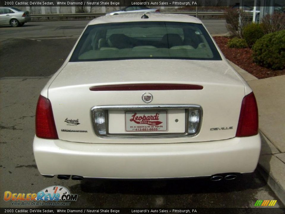 2003 Cadillac DeVille Sedan White Diamond / Neutral Shale Beige Photo #4