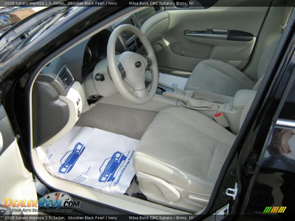 2008 Subaru Impreza 2.5i Sedan Obsidian Black Pearl / Ivory Photo #7