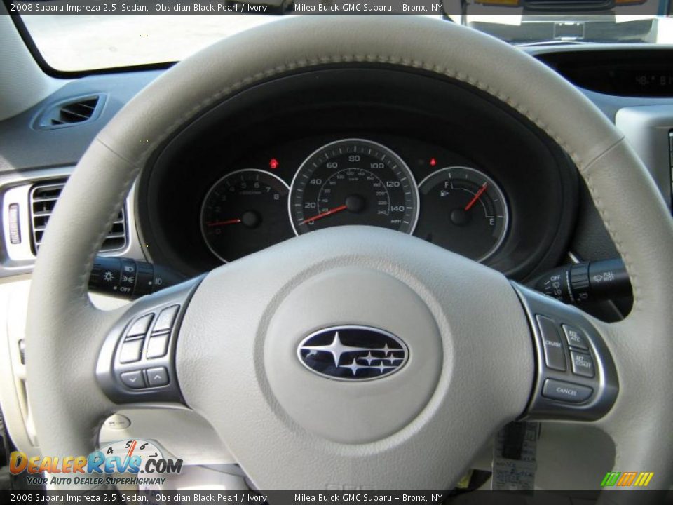2008 Subaru Impreza 2.5i Sedan Obsidian Black Pearl / Ivory Photo #10