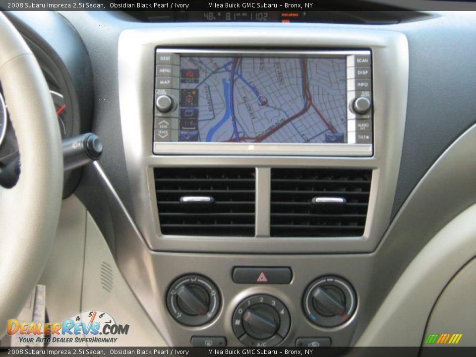 2008 Subaru Impreza 2.5i Sedan Obsidian Black Pearl / Ivory Photo #12