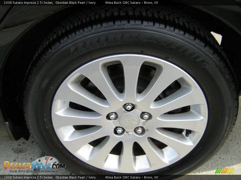2008 Subaru Impreza 2.5i Sedan Obsidian Black Pearl / Ivory Photo #14