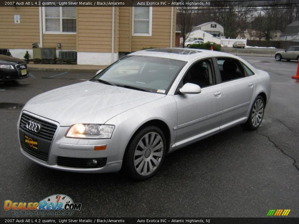 2007 Audi A8 L 4.2 quattro Light Silver Metallic / Black/Amaretto Photo #1