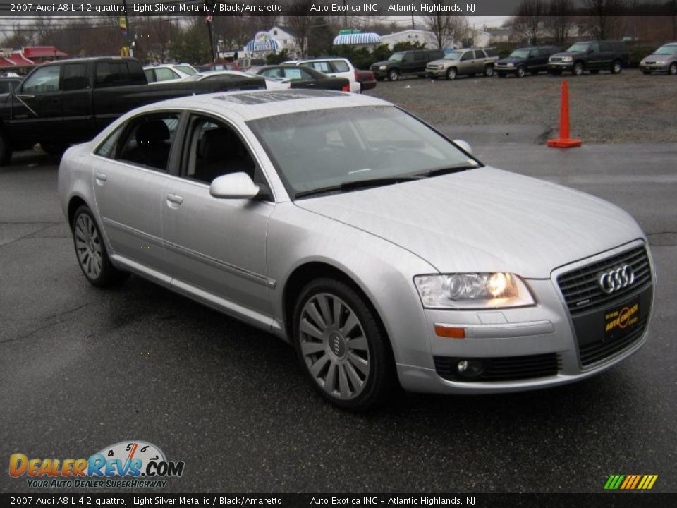 2007 Audi A8 L 4.2 quattro Light Silver Metallic / Black/Amaretto Photo #2