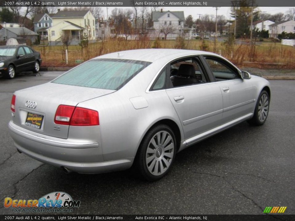 2007 Audi A8 L 4.2 quattro Light Silver Metallic / Black/Amaretto Photo #3