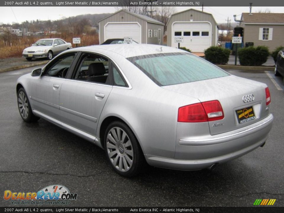 2007 Audi A8 L 4.2 quattro Light Silver Metallic / Black/Amaretto Photo #4