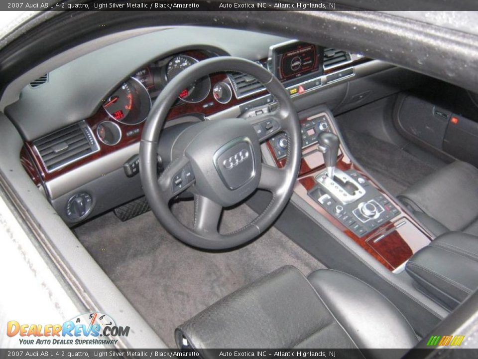 2007 Audi A8 L 4.2 quattro Light Silver Metallic / Black/Amaretto Photo #5